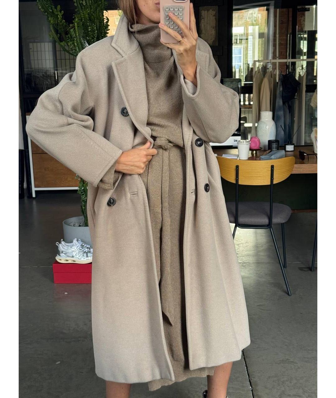 NANUSHKA Коричневое шерстяное повседневное платье, фото 4