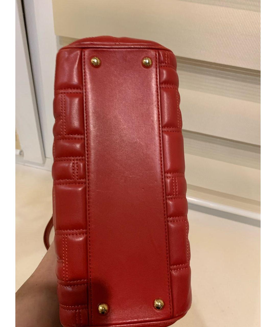 DOLCE&GABBANA Красная кожаная сумка с короткими ручками, фото 5