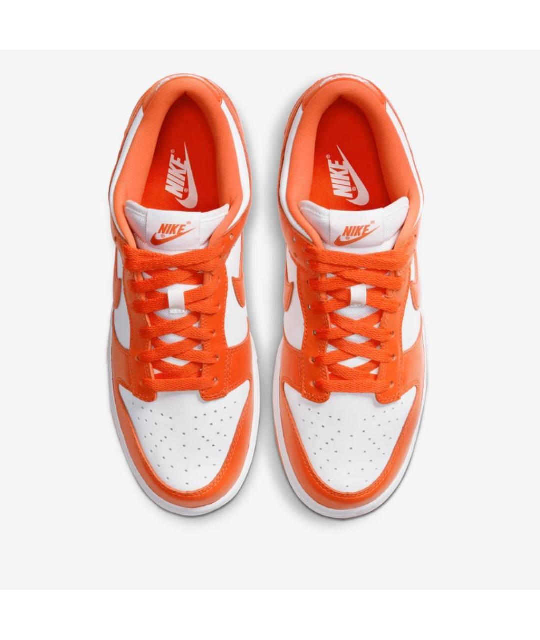 NIKE Оранжевое кожаные низкие кроссовки / кеды, фото 4