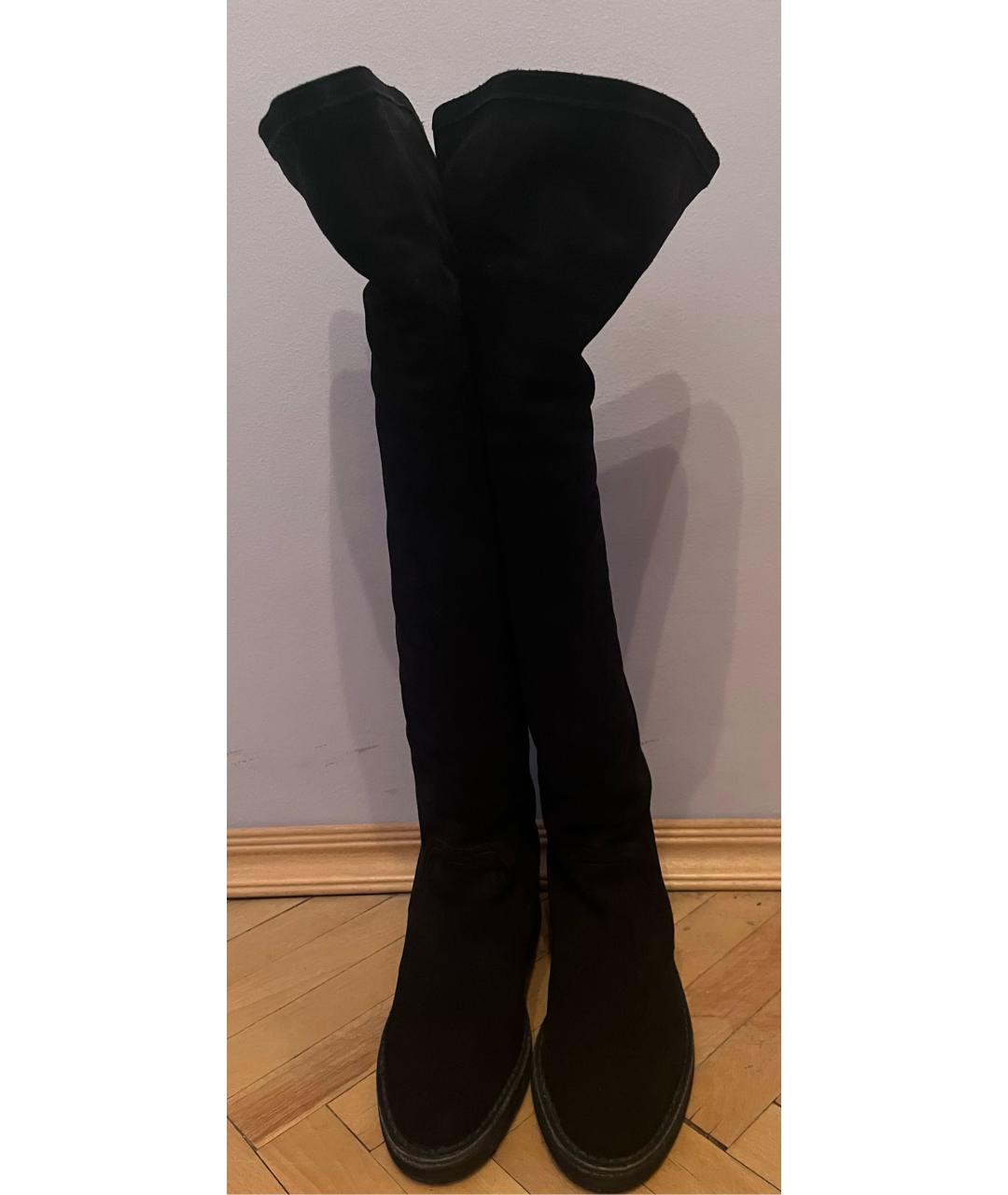 JIMMY CHOO Черные замшевые сапоги, фото 2