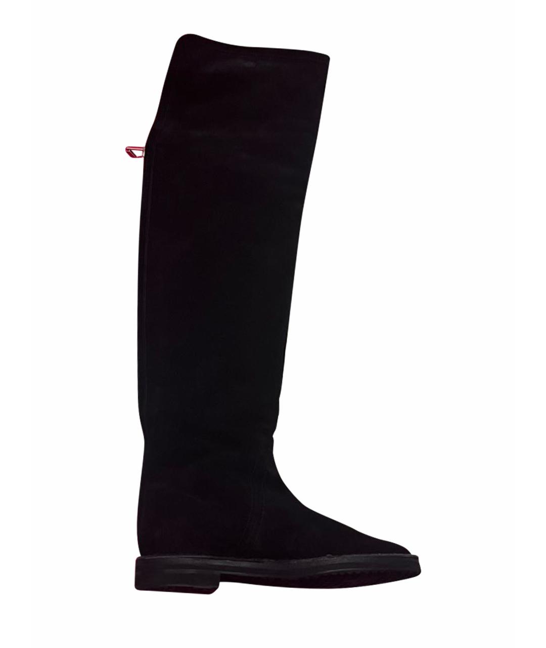 JIMMY CHOO Черные замшевые сапоги, фото 1