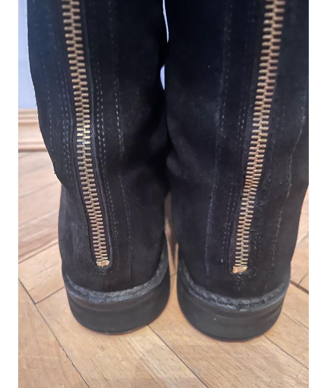 JIMMY CHOO Черные замшевые сапоги, фото 8