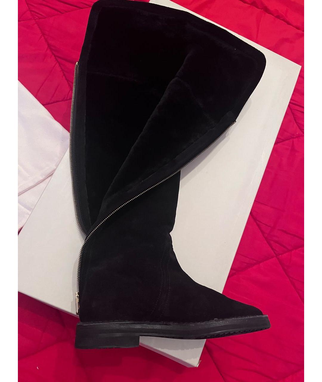 JIMMY CHOO Черные замшевые сапоги, фото 5