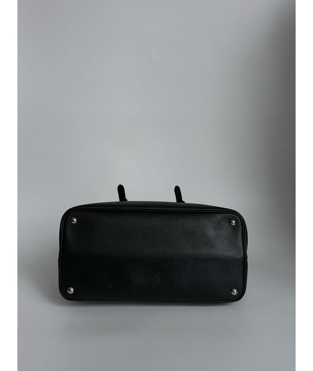 PRADA Черная кожаная сумка с короткими ручками, фото 6