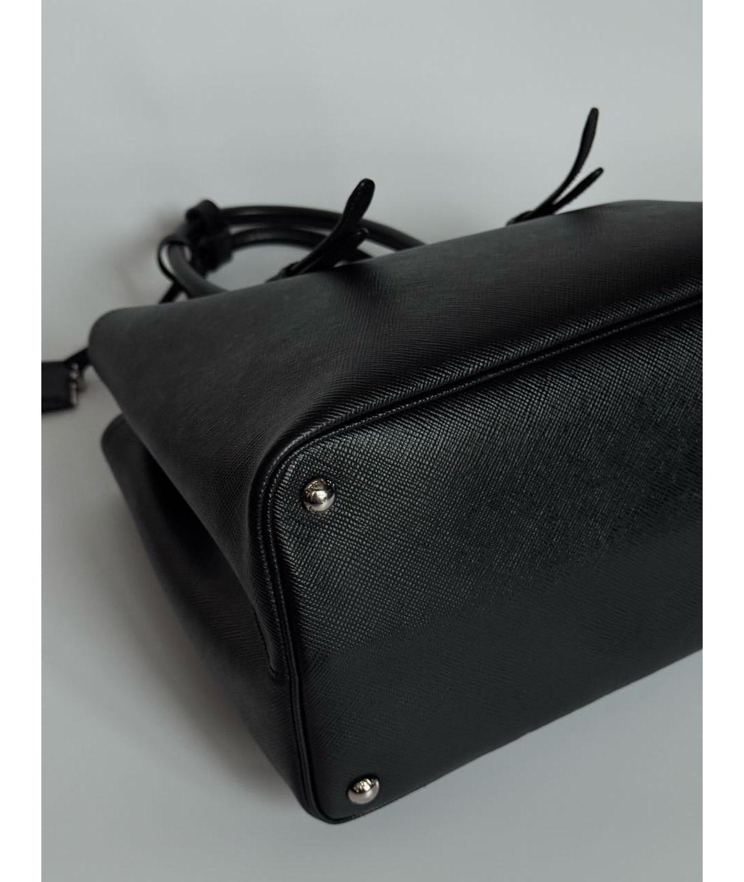 PRADA Черная кожаная сумка с короткими ручками, фото 9