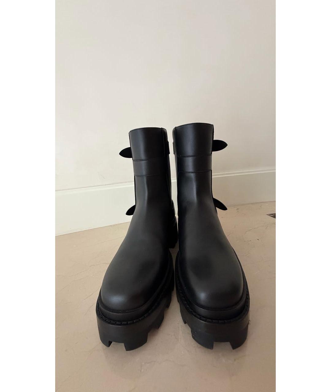 HERMES Черные кожаные полусапоги, фото 2