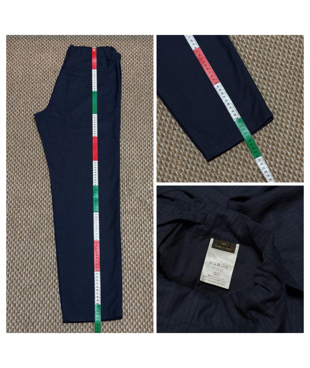 LOUIS VUITTON Темно-синие повседневные брюки, фото 6