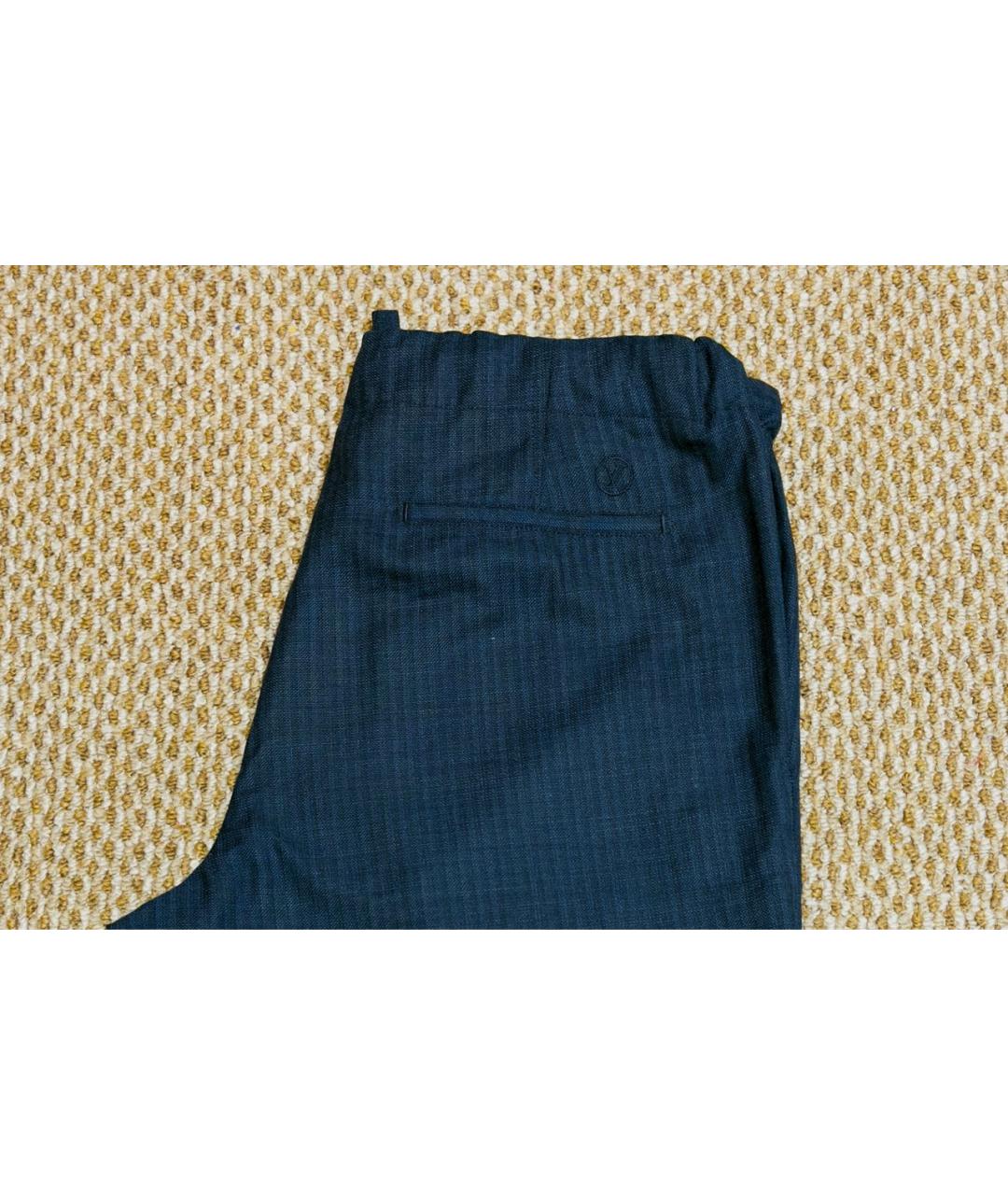 LOUIS VUITTON Темно-синие повседневные брюки, фото 5