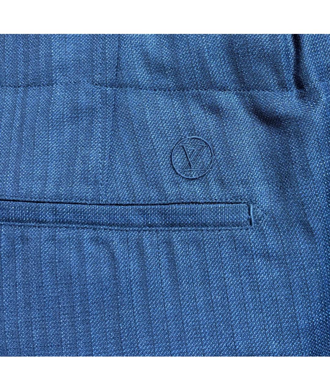 LOUIS VUITTON Темно-синие повседневные брюки, фото 3