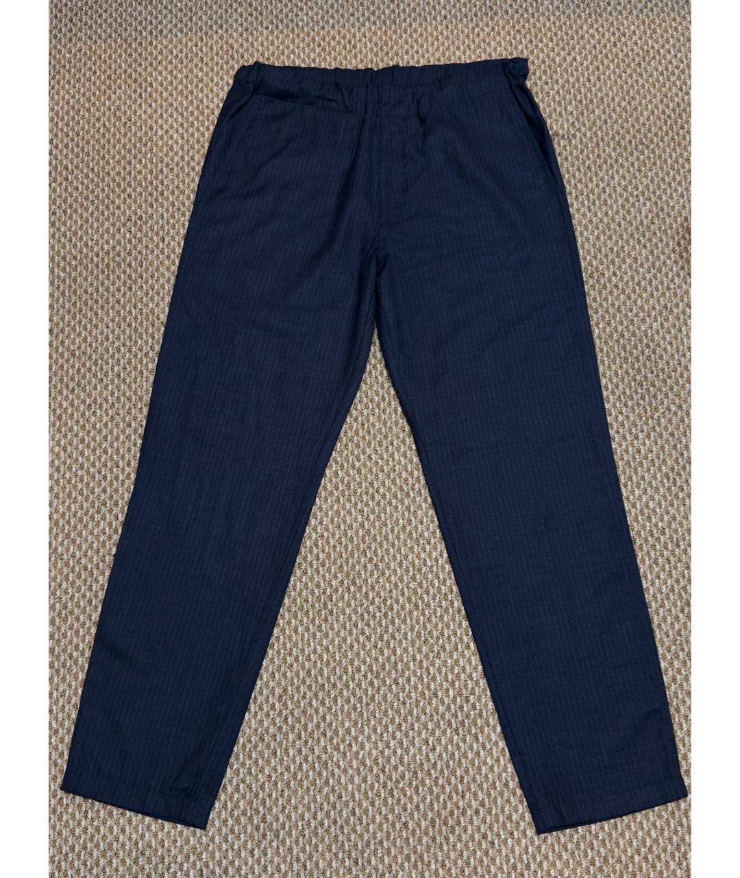 LOUIS VUITTON Темно-синие повседневные брюки, фото 4