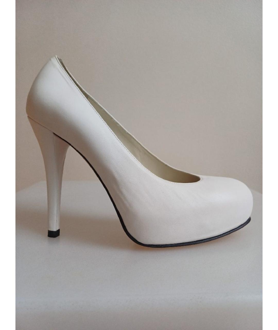 STUART WEITZMAN Белые кожаные туфли, фото 10