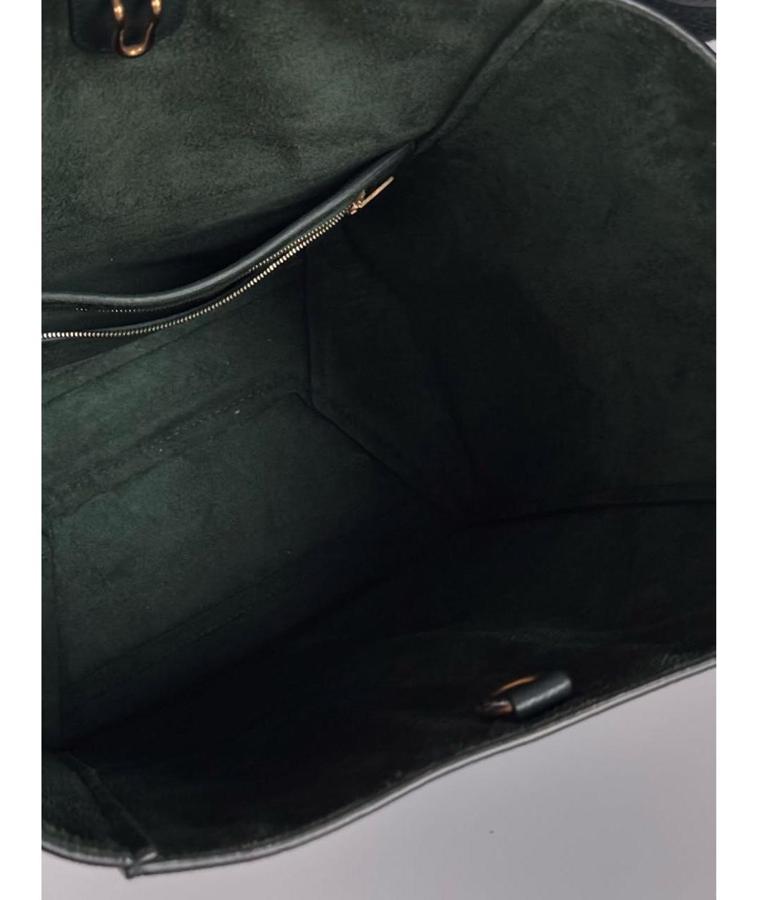 CELINE Зеленая кожаная сумка через плечо, фото 4
