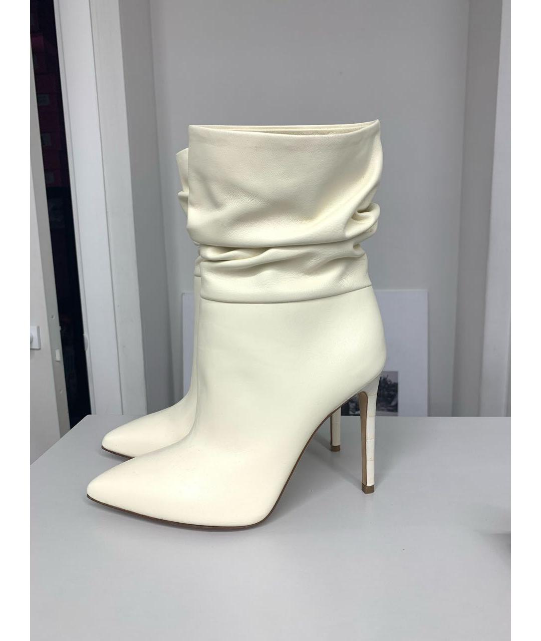 PARIS TEXAS Белые кожаные сапоги, фото 6