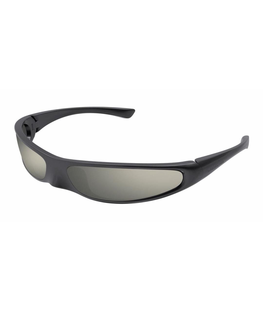 BALENCIAGA Антрацитовые пластиковые солнцезащитные очки, фото 2