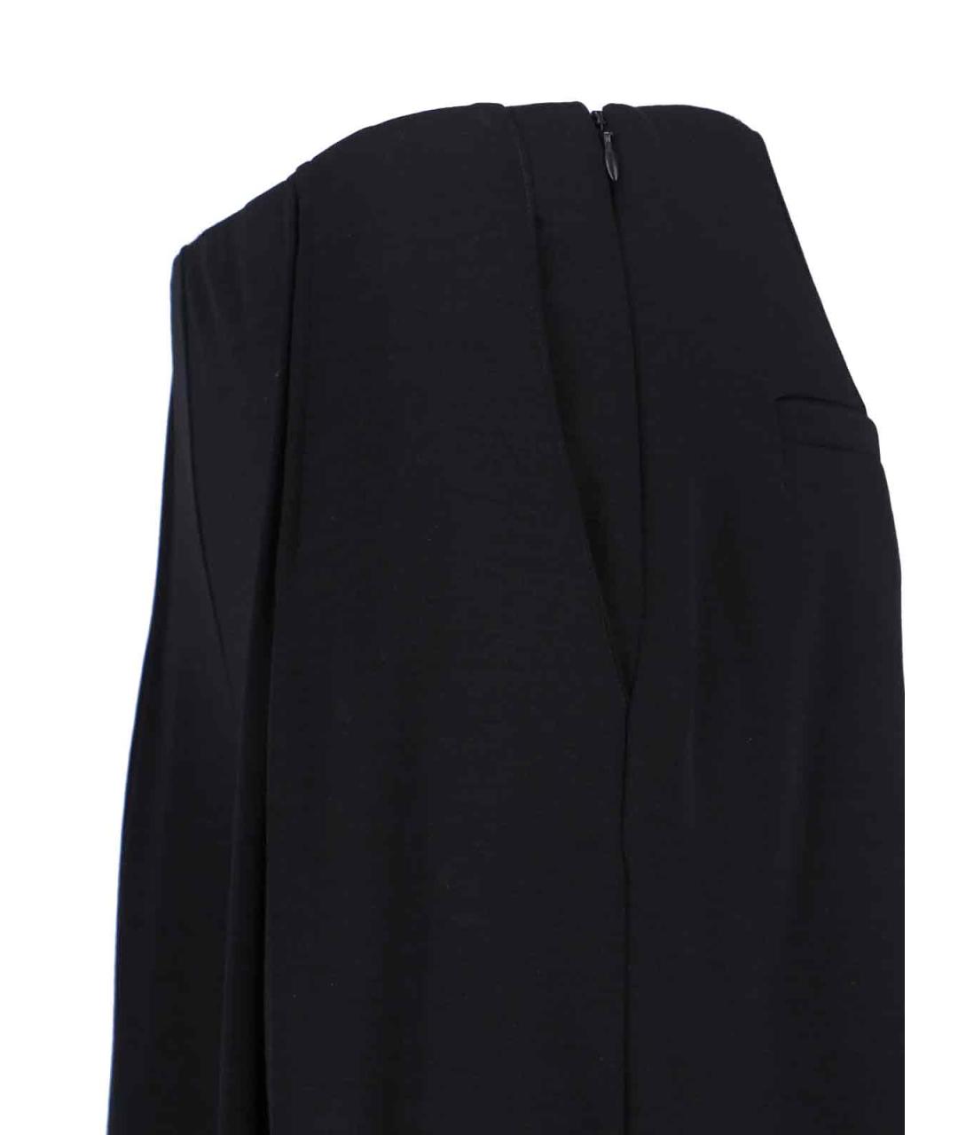 MAX MARA Черные шерстяные прямые брюки, фото 5