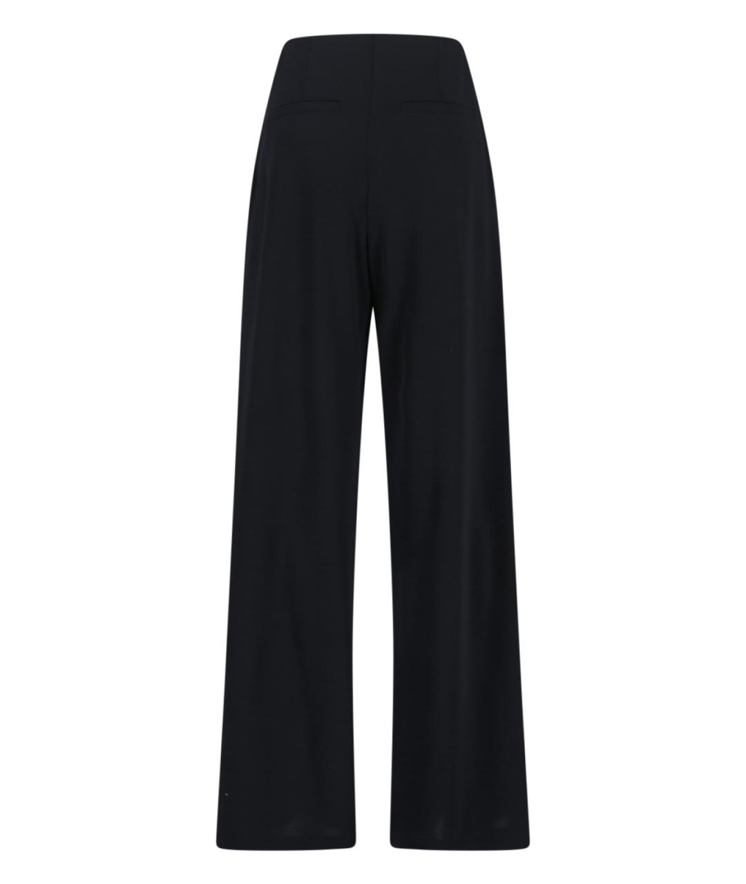 MAX MARA Черные шерстяные прямые брюки, фото 2