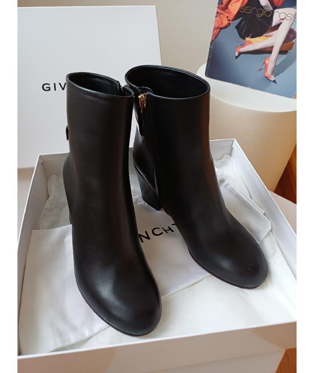 GIVENCHY Черные кожаные ботильоны, фото 2