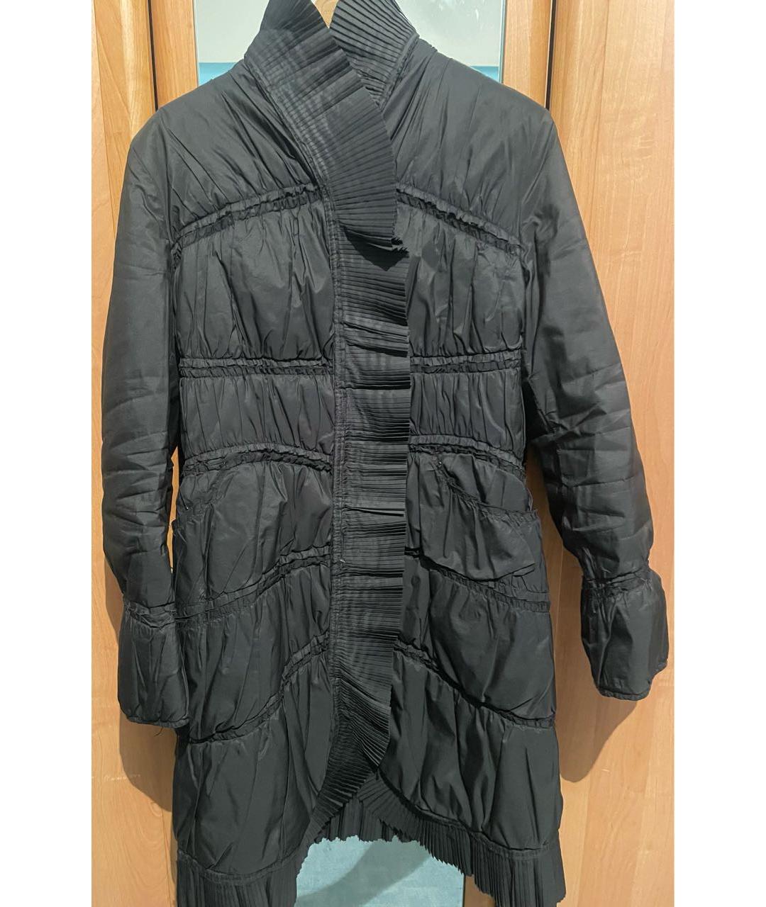 ERMANNO SCERVINO Черное полиэстеровое пальто, фото 7