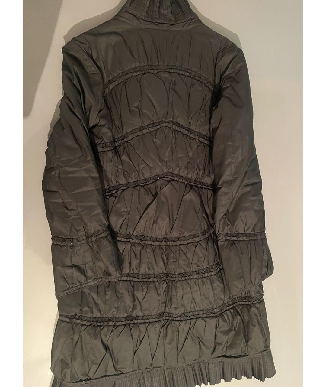 ERMANNO SCERVINO Черное полиэстеровое пальто, фото 2