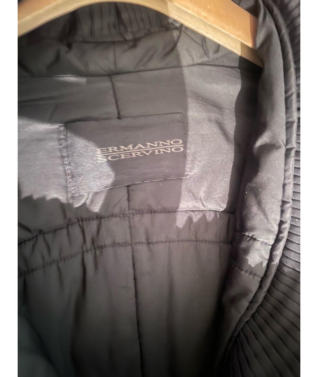 ERMANNO SCERVINO Черное полиэстеровое пальто, фото 3