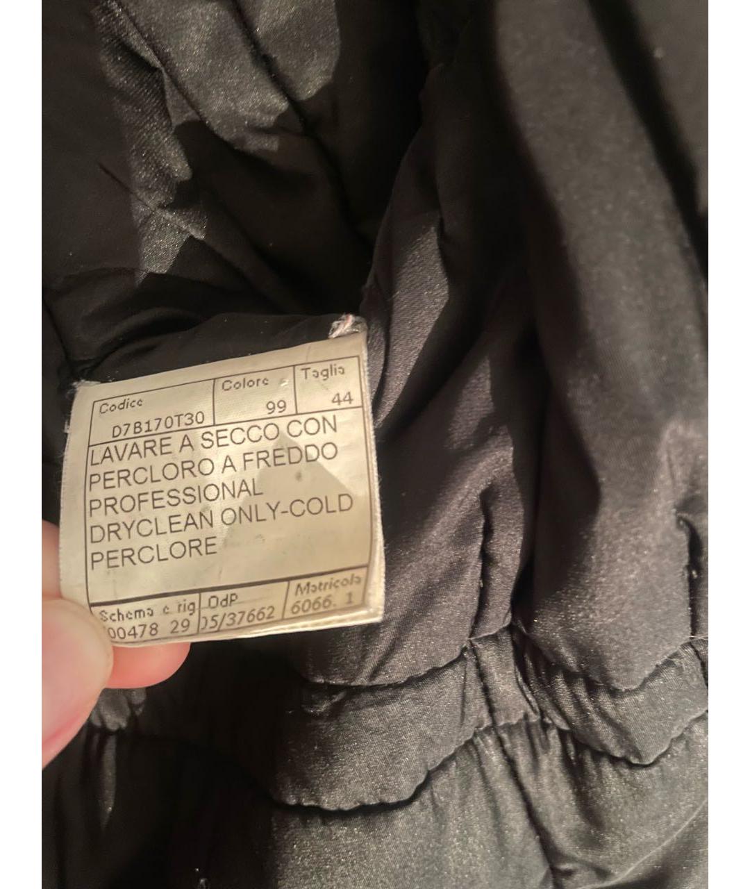 ERMANNO SCERVINO Черное полиэстеровое пальто, фото 4