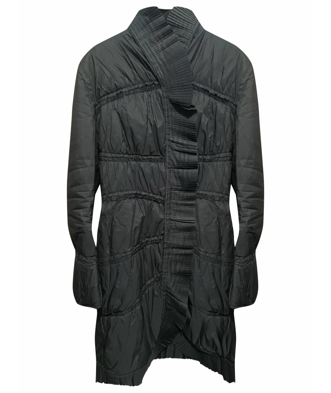 ERMANNO SCERVINO Черное полиэстеровое пальто, фото 1