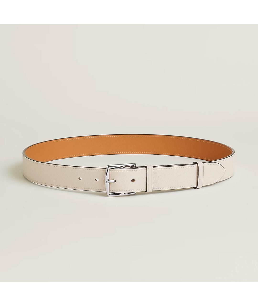 HERMES Бежевый кожаный ремень, фото 3