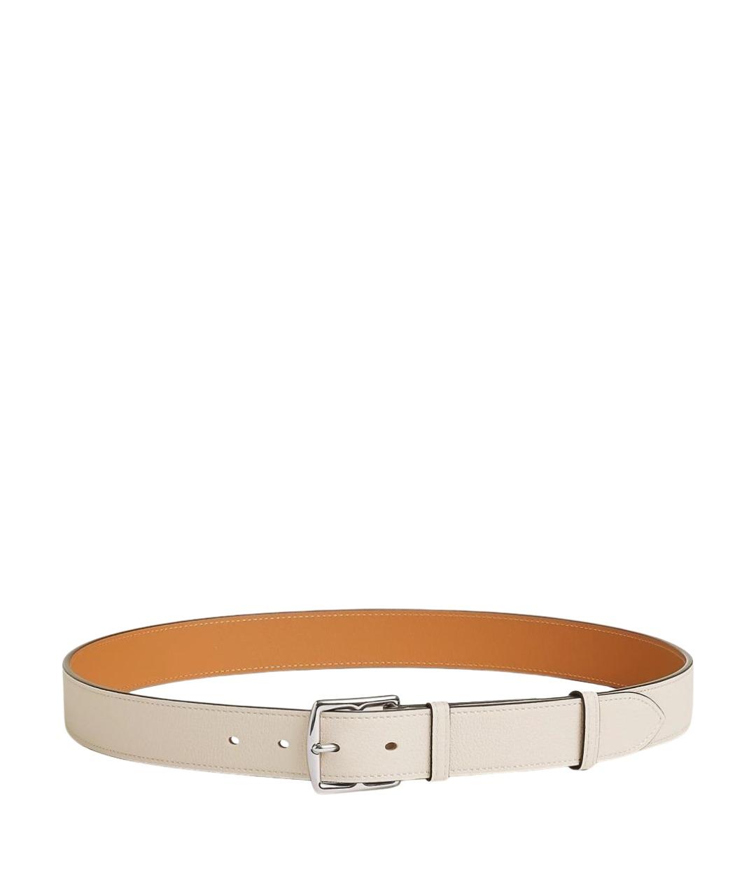 HERMES Бежевый кожаный ремень, фото 1