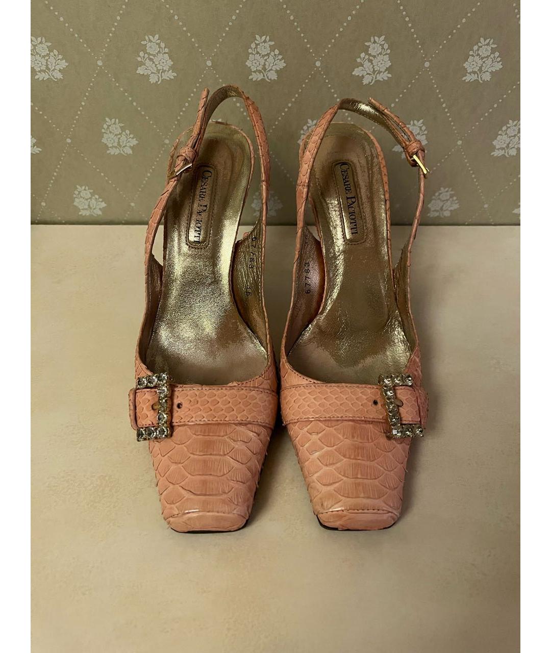 CESARE PACIOTTI Розовые кожаные туфли, фото 2