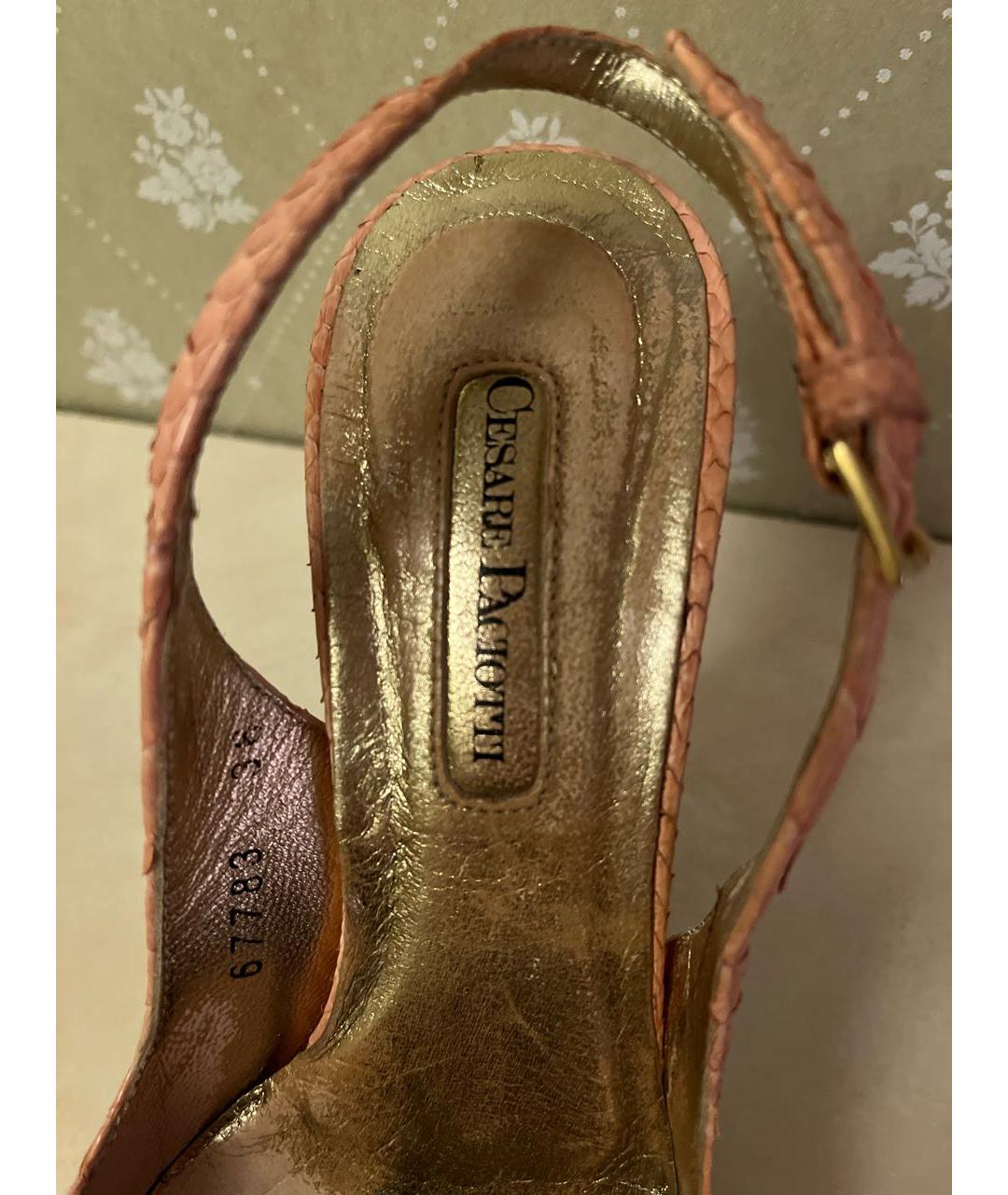 CESARE PACIOTTI Розовые кожаные туфли, фото 7