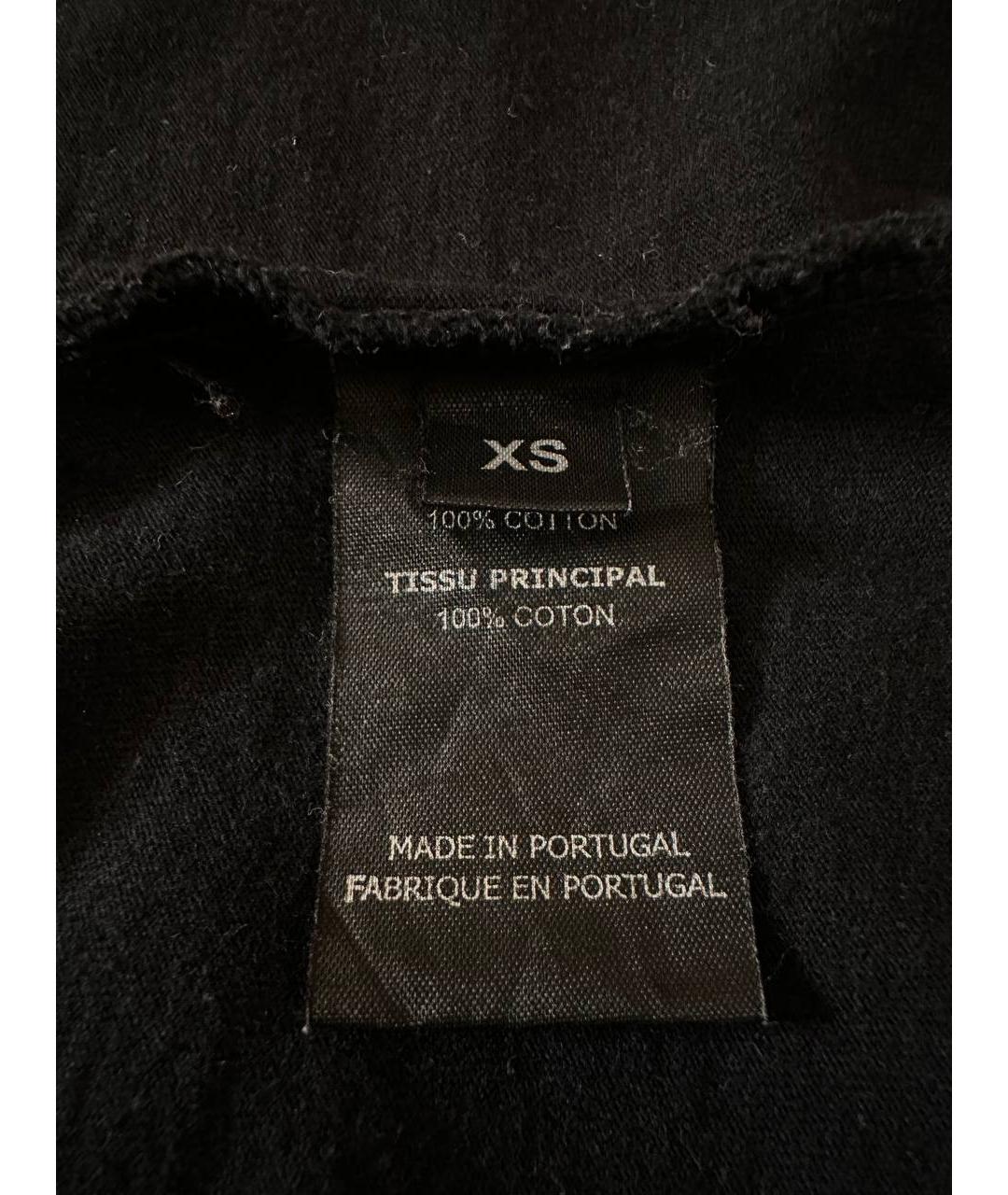 VETEMENTS Черная хлопковая футболка, фото 5