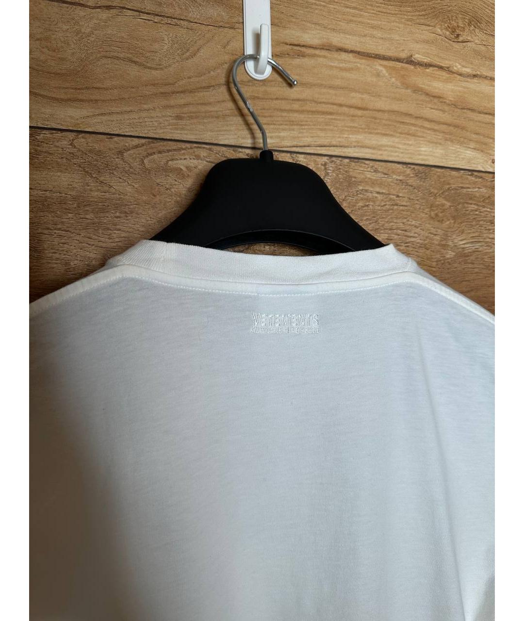 VETEMENTS Белая хлопковая футболка, фото 3