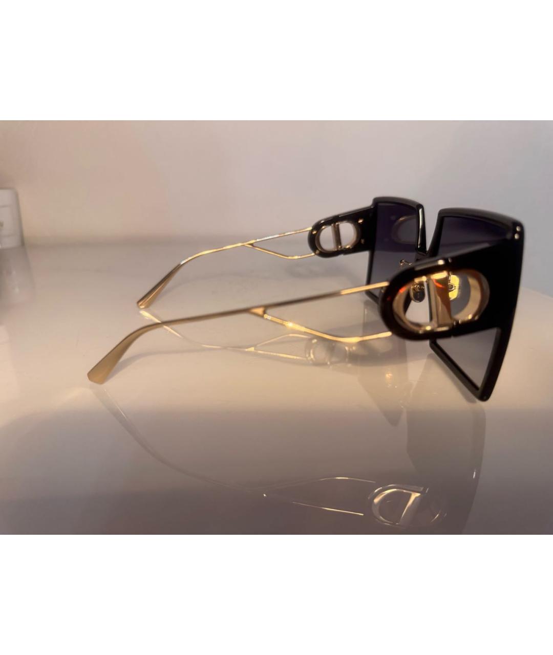 CHRISTIAN DIOR Черные металлические солнцезащитные очки, фото 5