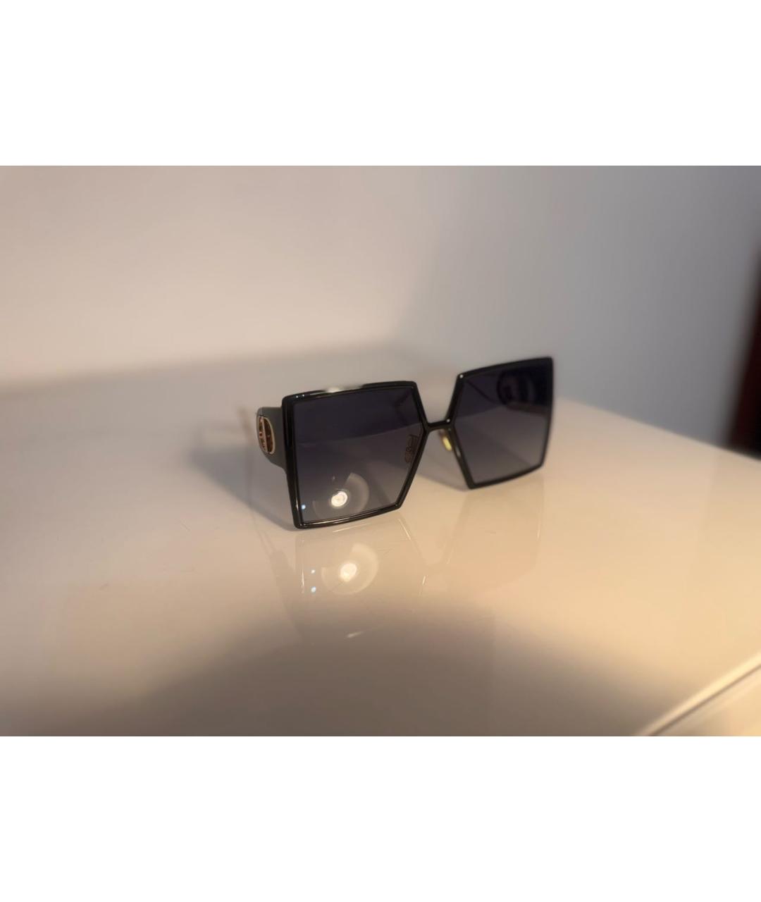 CHRISTIAN DIOR Черные металлические солнцезащитные очки, фото 7