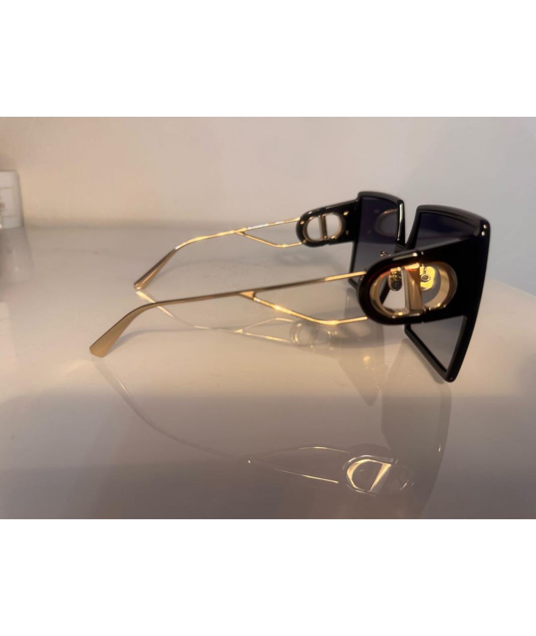 CHRISTIAN DIOR Черные металлические солнцезащитные очки, фото 4