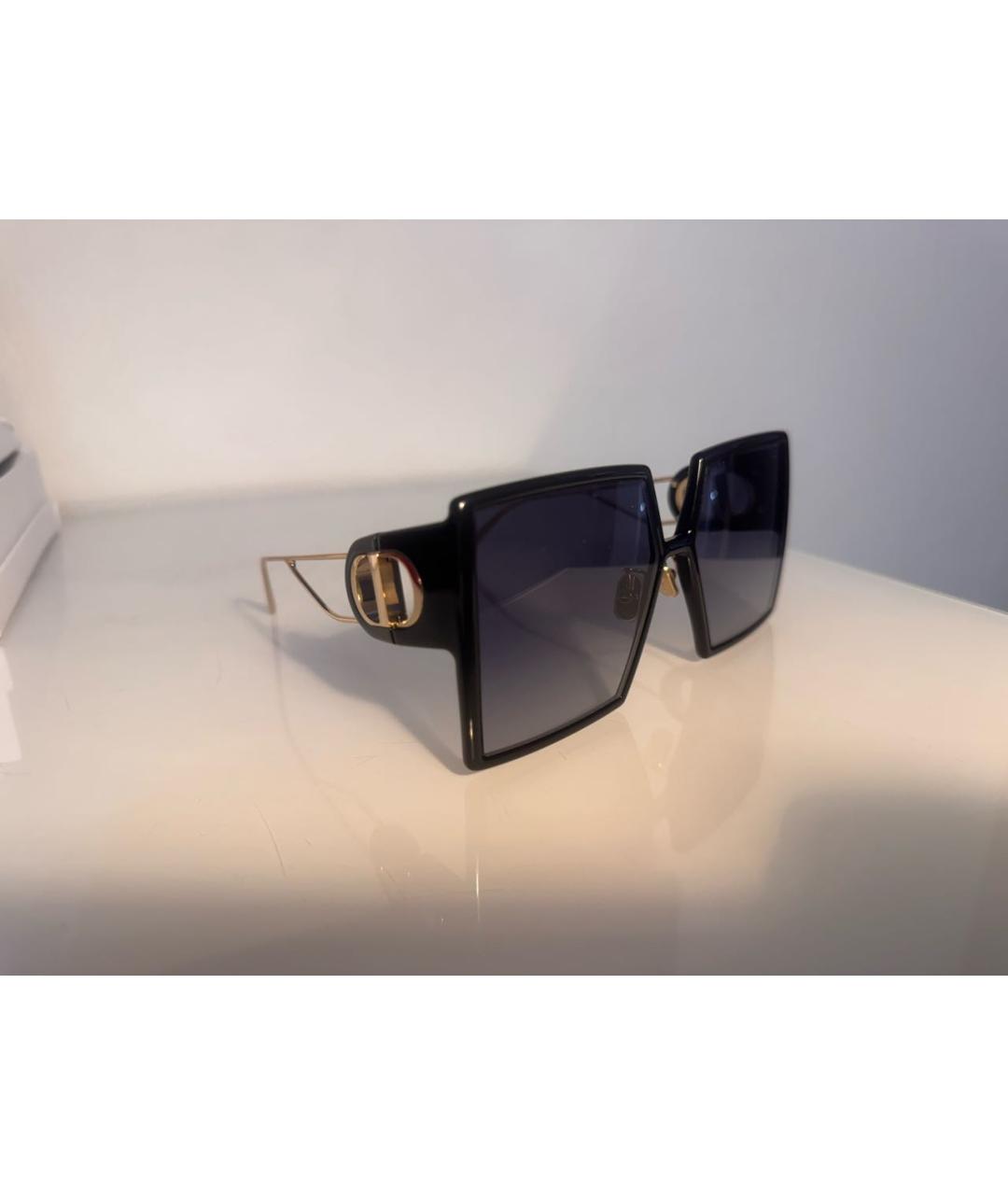 CHRISTIAN DIOR Черные металлические солнцезащитные очки, фото 3