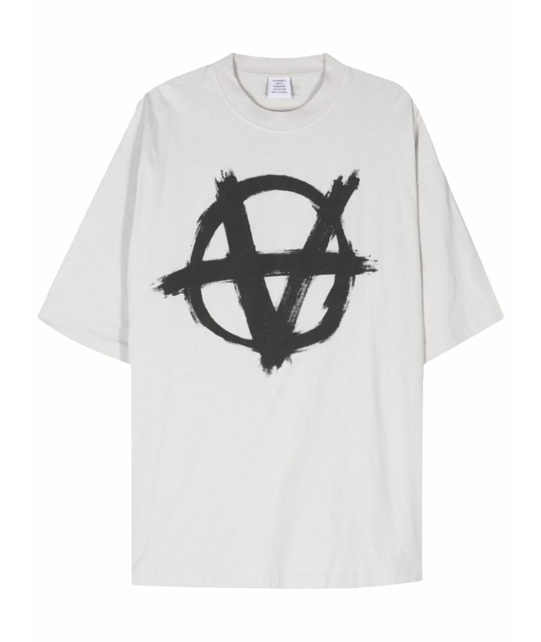 VETEMENTS Белая хлопковая футболка, фото 1