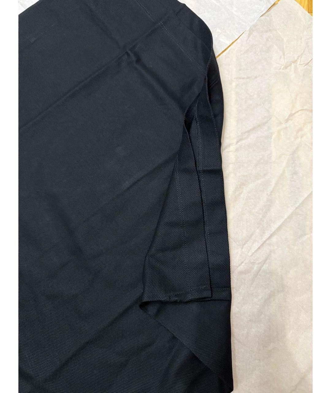 BURBERRY Черное хлопковое поло с коротким рукавом, фото 4