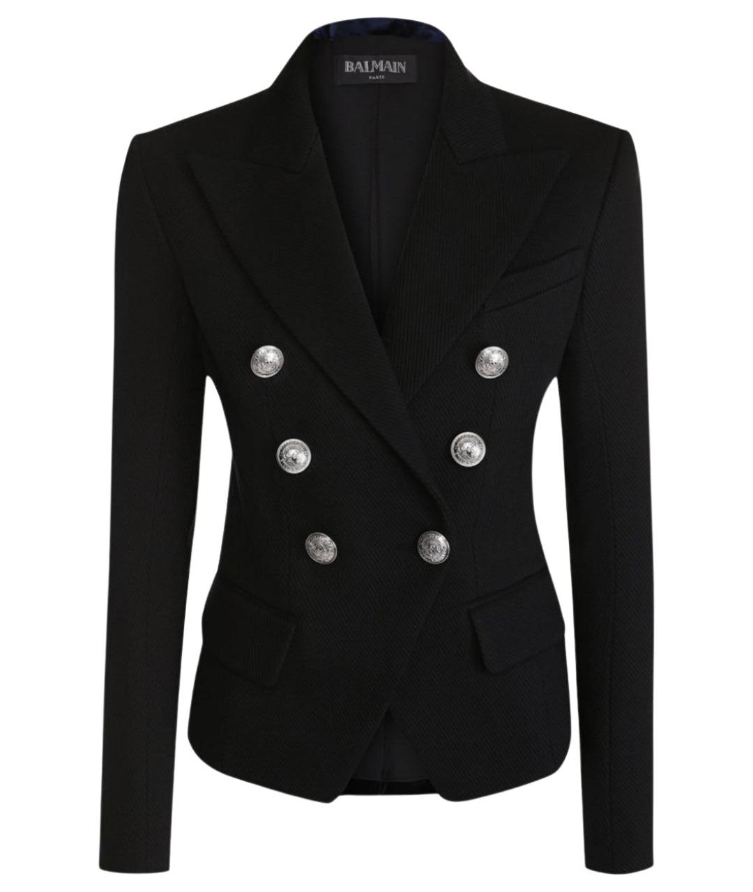 BALMAIN Черный хлопковый жакет/пиджак, фото 1