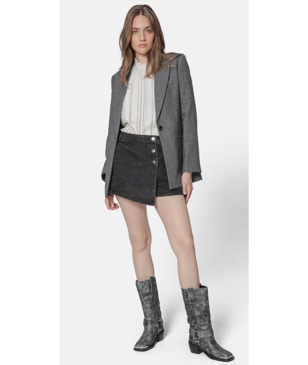 PARIS TEXAS Антрацитовые кожаные сапоги, фото 6