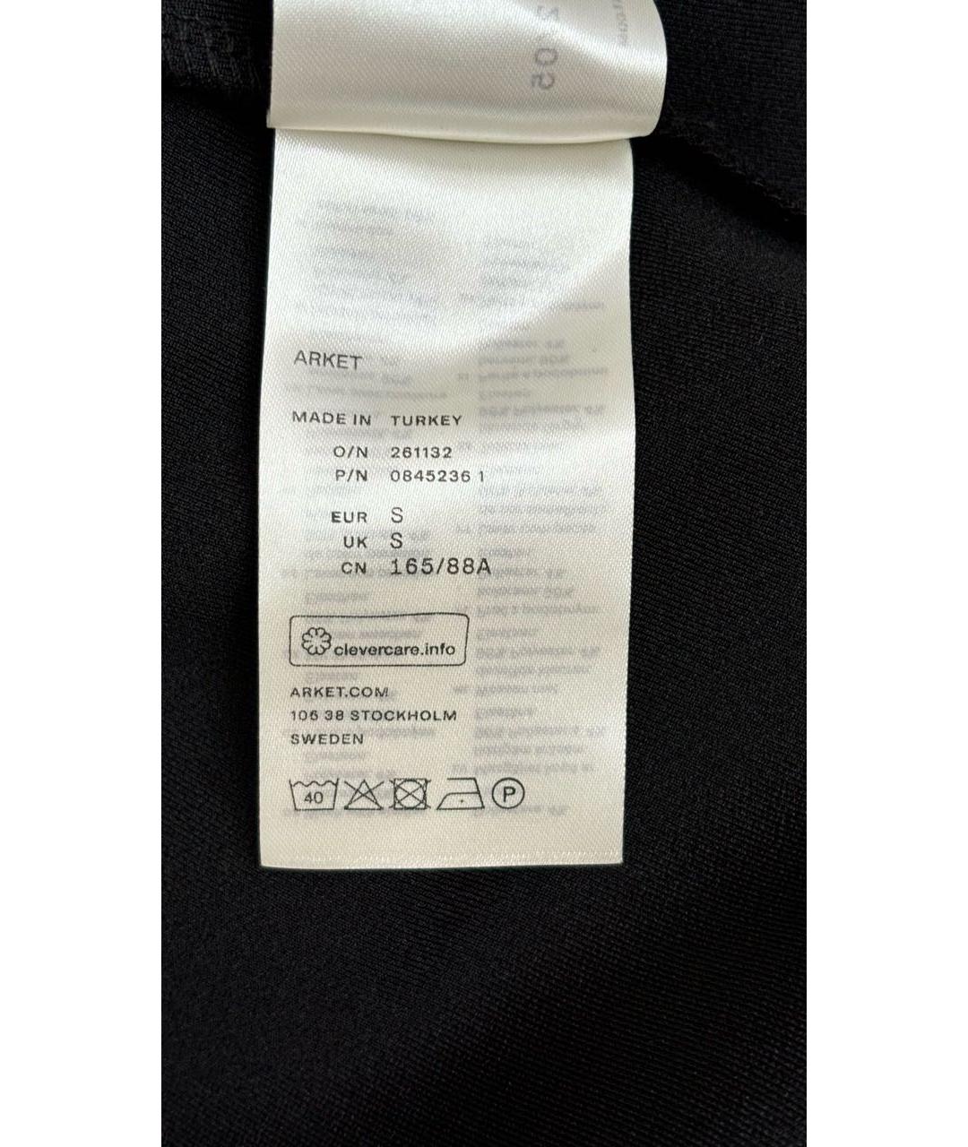 ARKET Черное полиэстеровое повседневное платье, фото 7