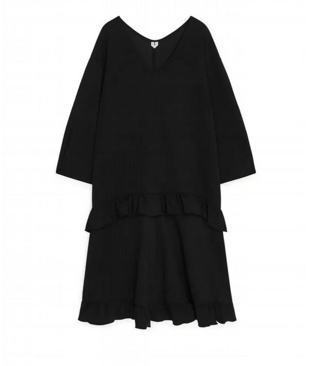 ARKET Черное полиэстеровое повседневное платье, фото 1