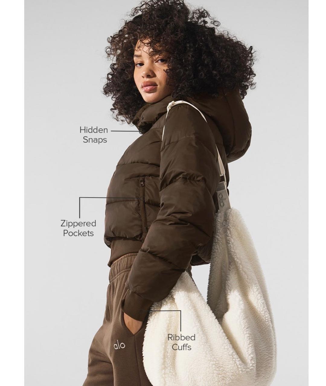ALO YOGA Коричневый пуховик, фото 5