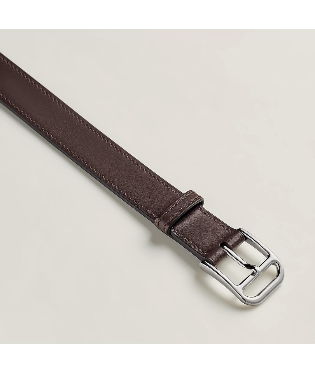 HERMES Коричневый кожаный ремень, фото 2