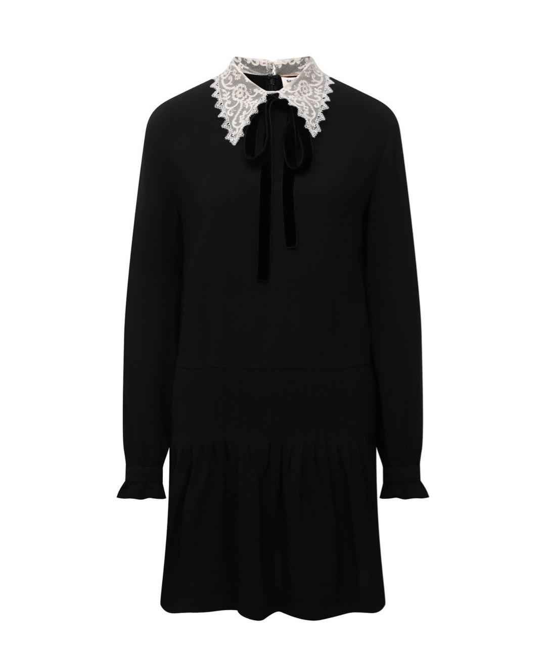 SAINT LAURENT Черное вискозное повседневное платье, фото 1