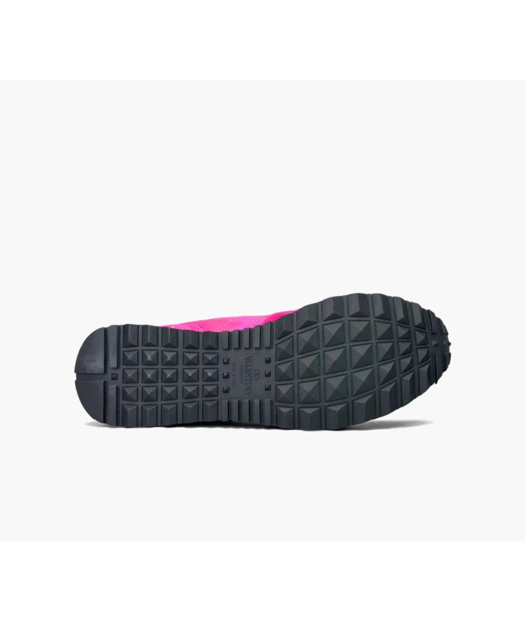 VALENTINO Розовые кожаные кроссовки, фото 5