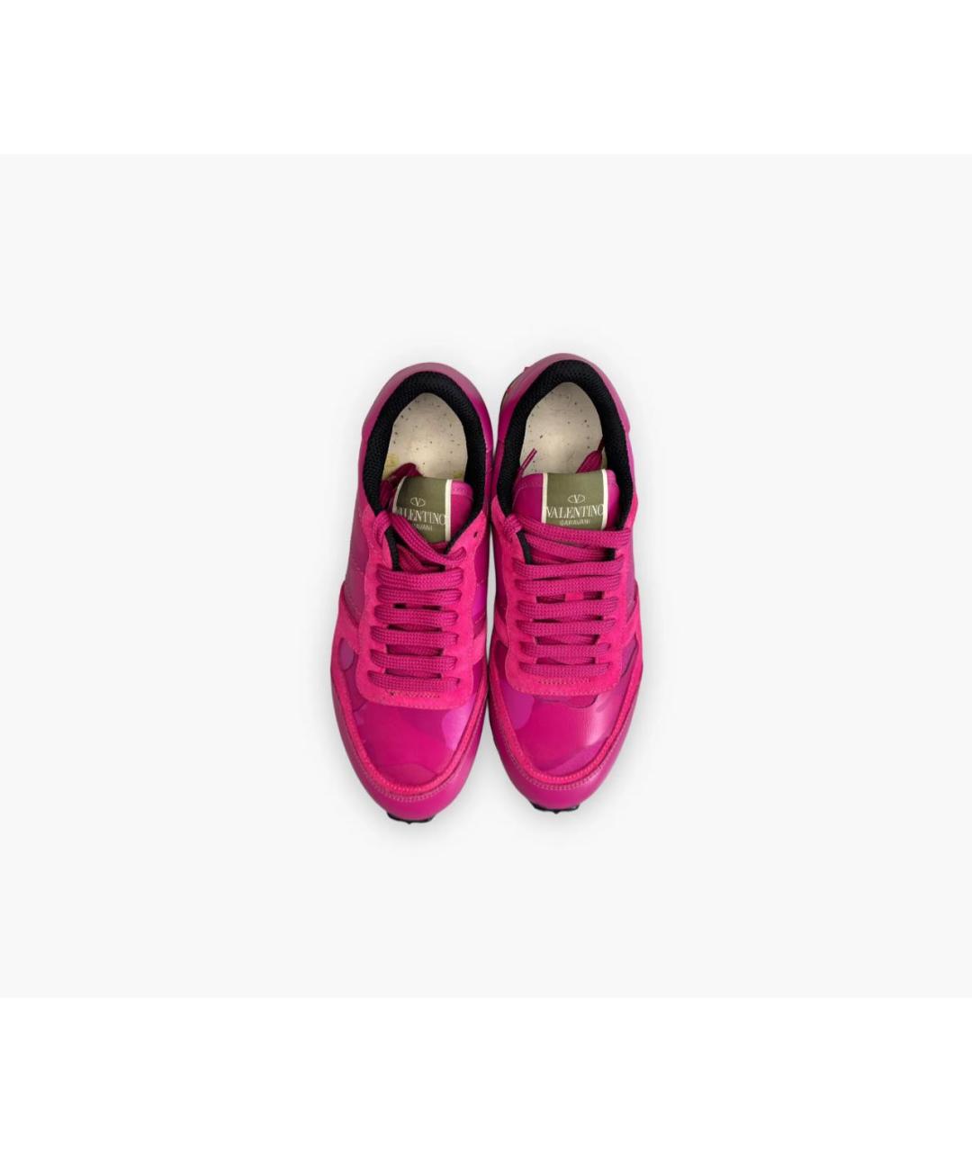 VALENTINO Розовые кожаные кроссовки, фото 6
