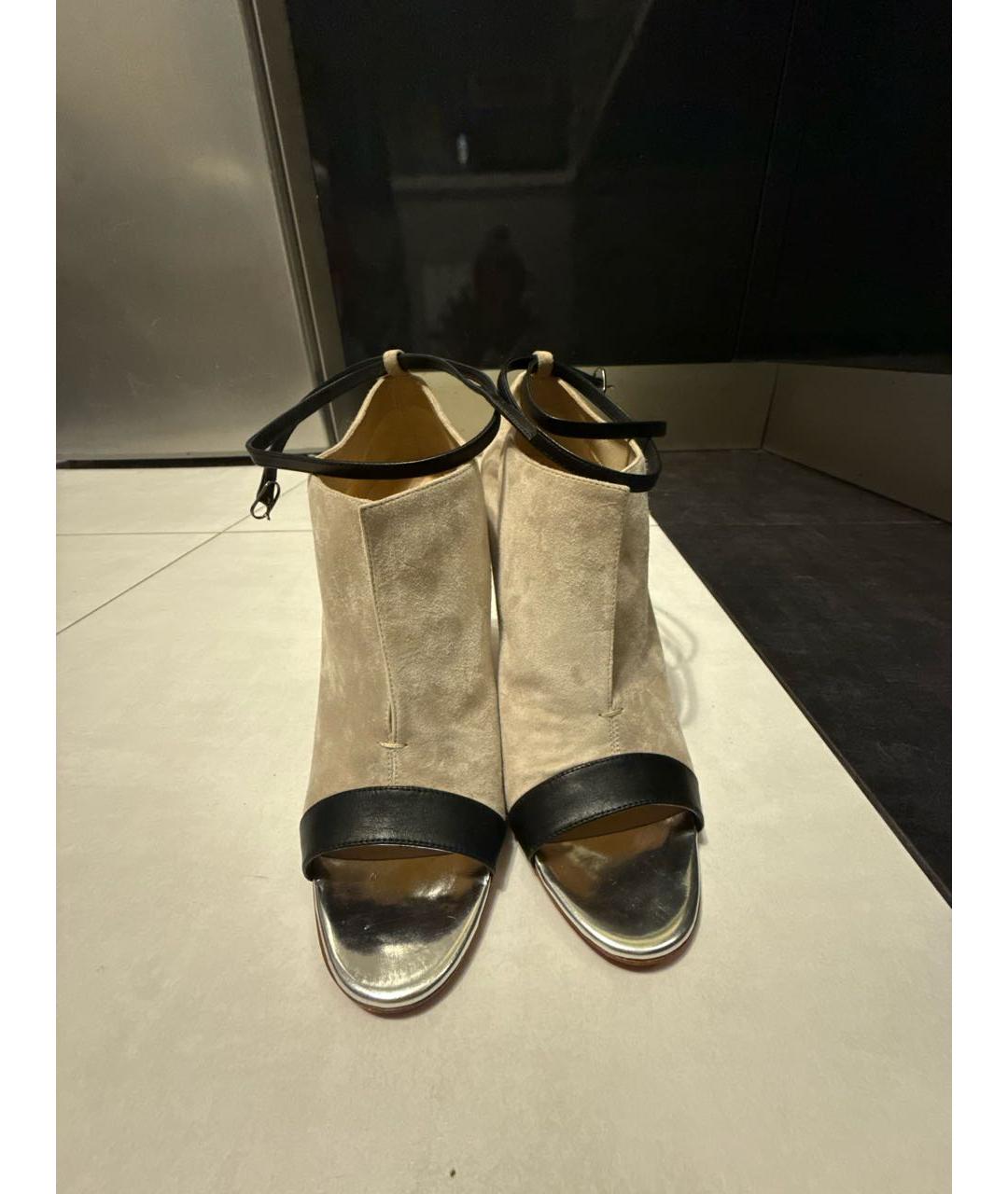 CHRISTIAN LOUBOUTIN Серые замшевые ботильоны, фото 2