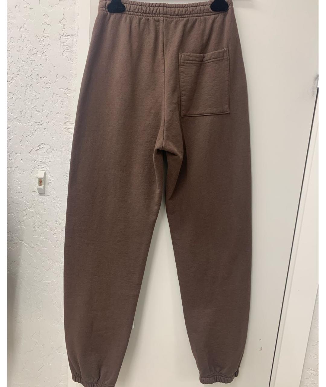 SPORTY AND RICH Коричневые хлопковые брюки широкие, фото 2