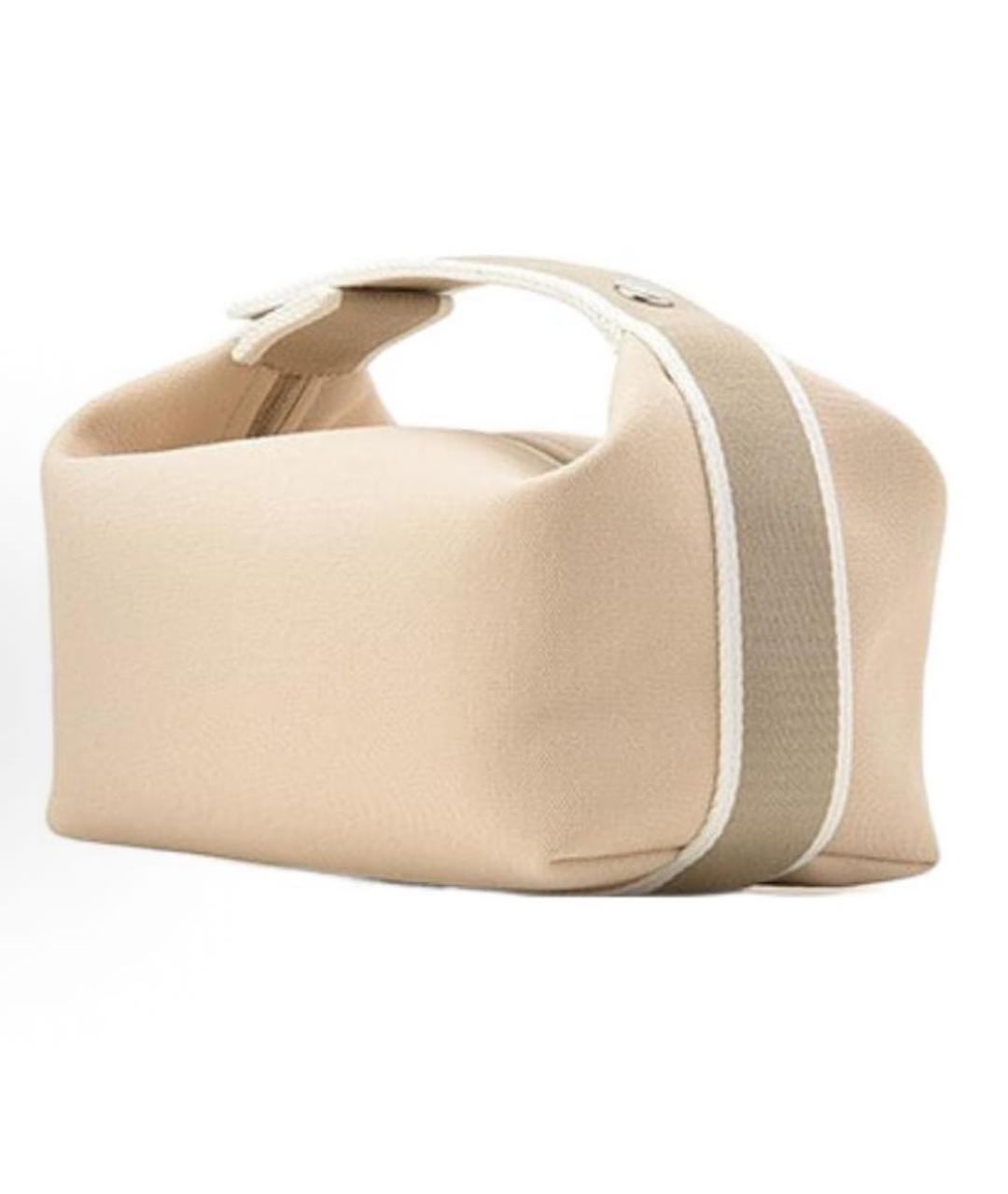 HERMES Белая тканевая косметичка, фото 3